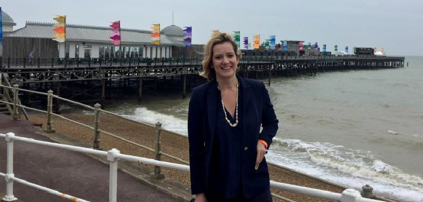 Amber Rudd and Hastings pier