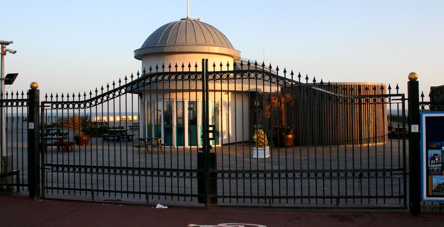Hastings pier gates padlocked