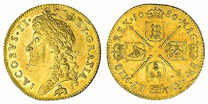 Golden Guineas from 1686