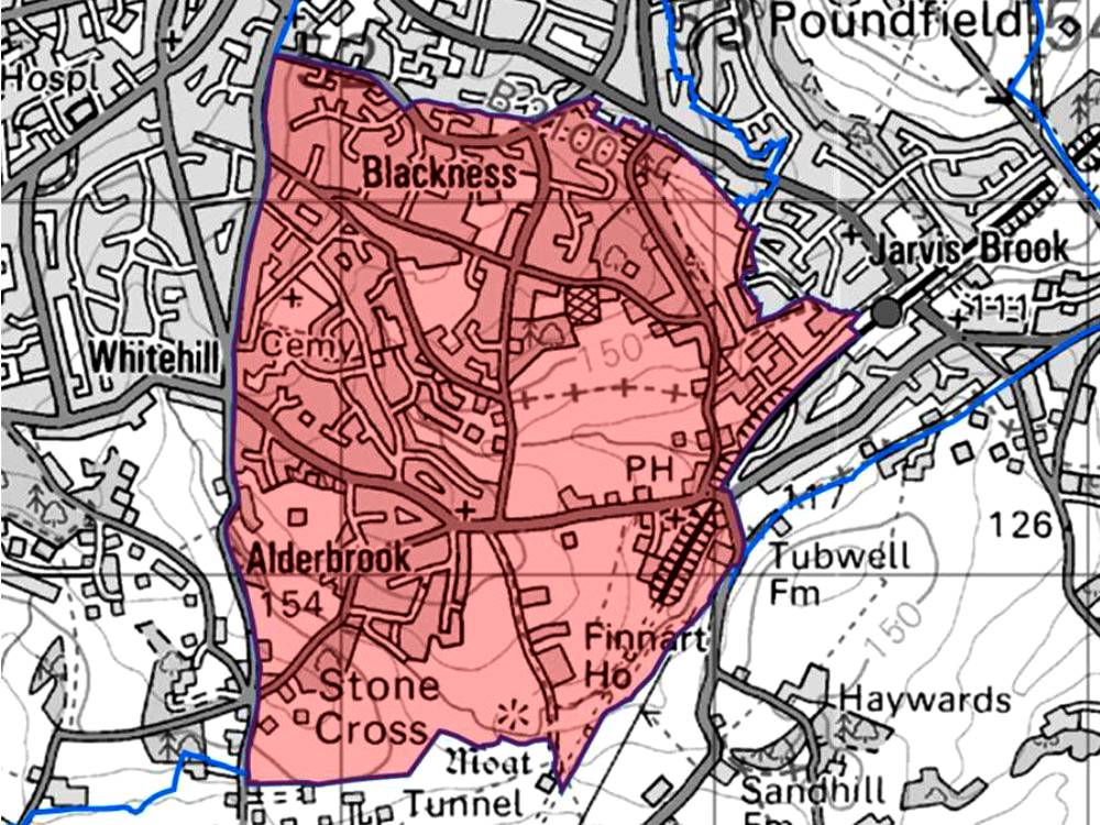 Map of Crowborough