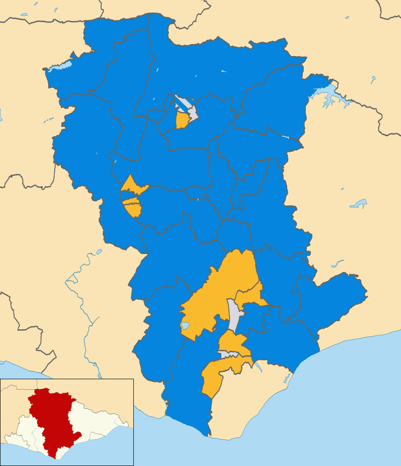Map of Wealden District for location in United Kingdom