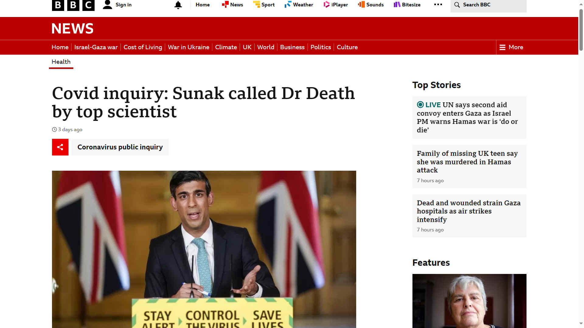 Covid inquiry: Rishi Sunack calls PM Doctor Death